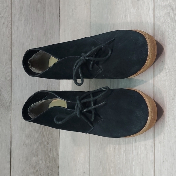 Cole Haan Womens Suede Wedge Comfort Boots shoes sz 8B - Picture 3 of 11